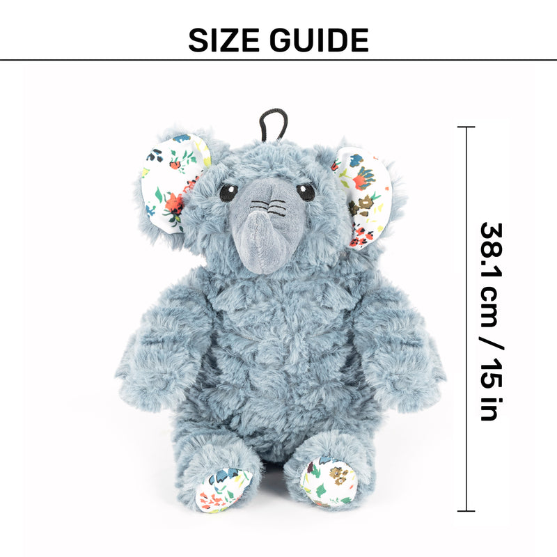 HUFT Snuggly Ellie Plush Toy For Dog - Grey