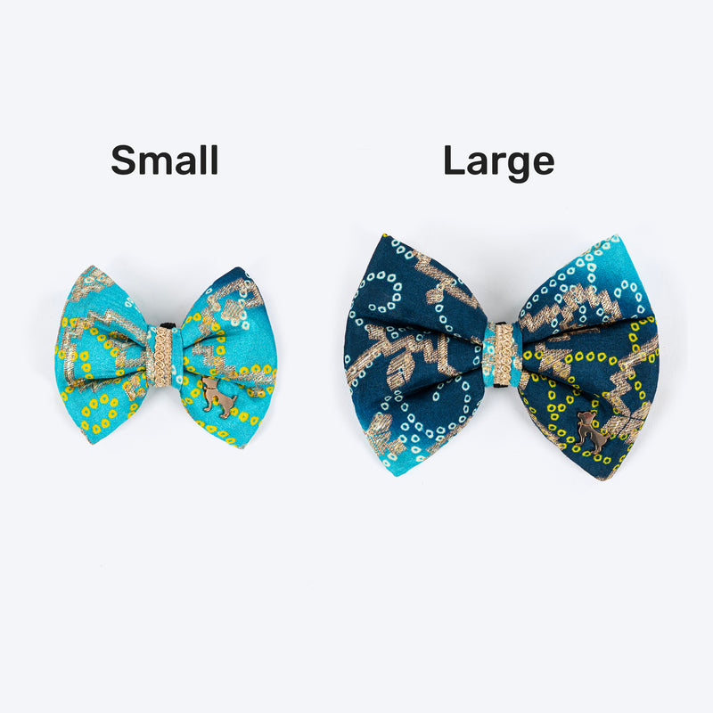 HUFT Noori Bow Tie For Dog - Blue - Heads Up For Tails