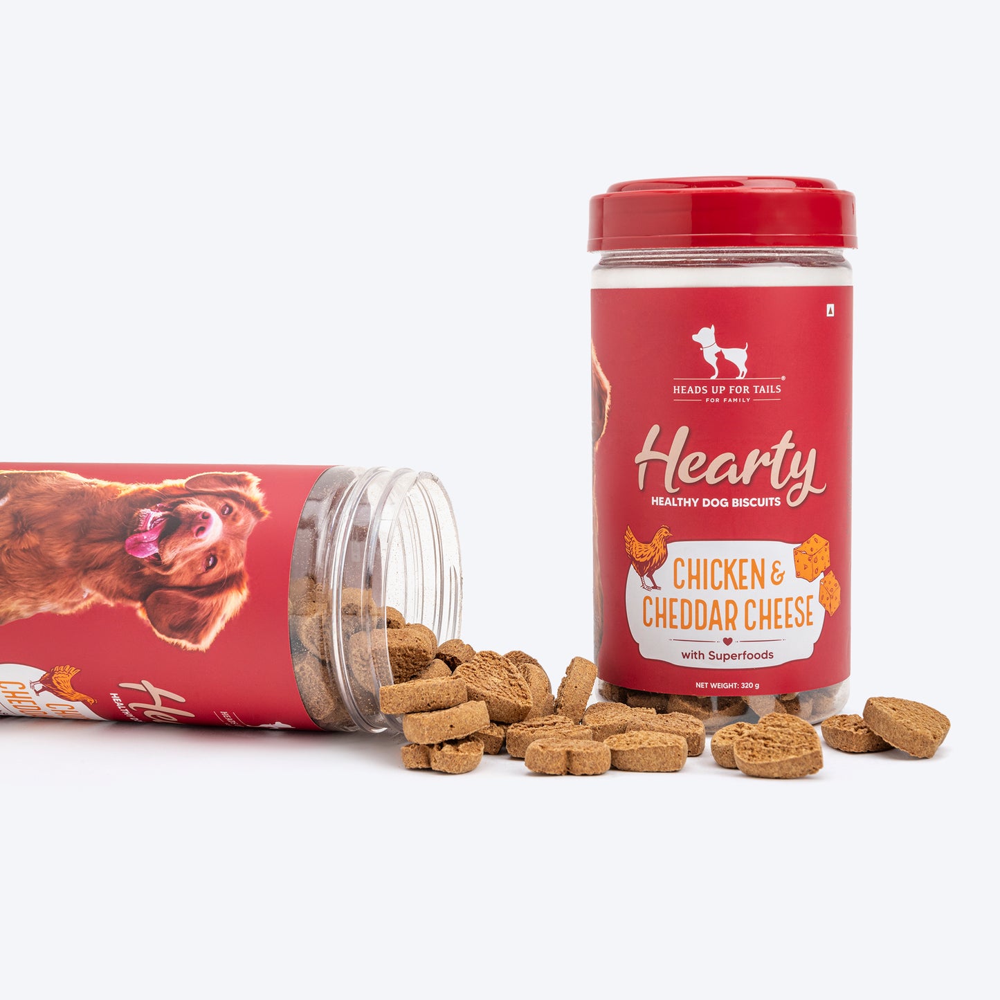 HUFT Hearty Chicken & Cheddar Cheese Healthy Dog Biscuits - 320 gm