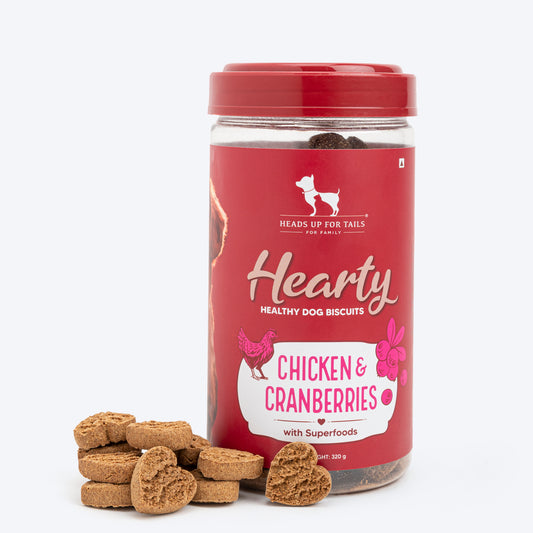 HUFT Hearty Chicken & Cranberries Healthy Dog Biscuits - 320 gm