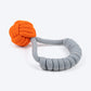 TLC Tug-A-Ball Rope Toy For Dog - Orange & Grey