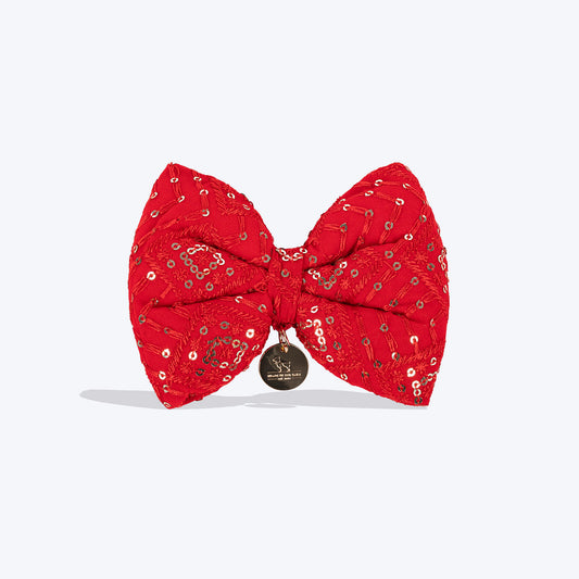 HUFT Royal Radiance Bow Tie For Dog - Red