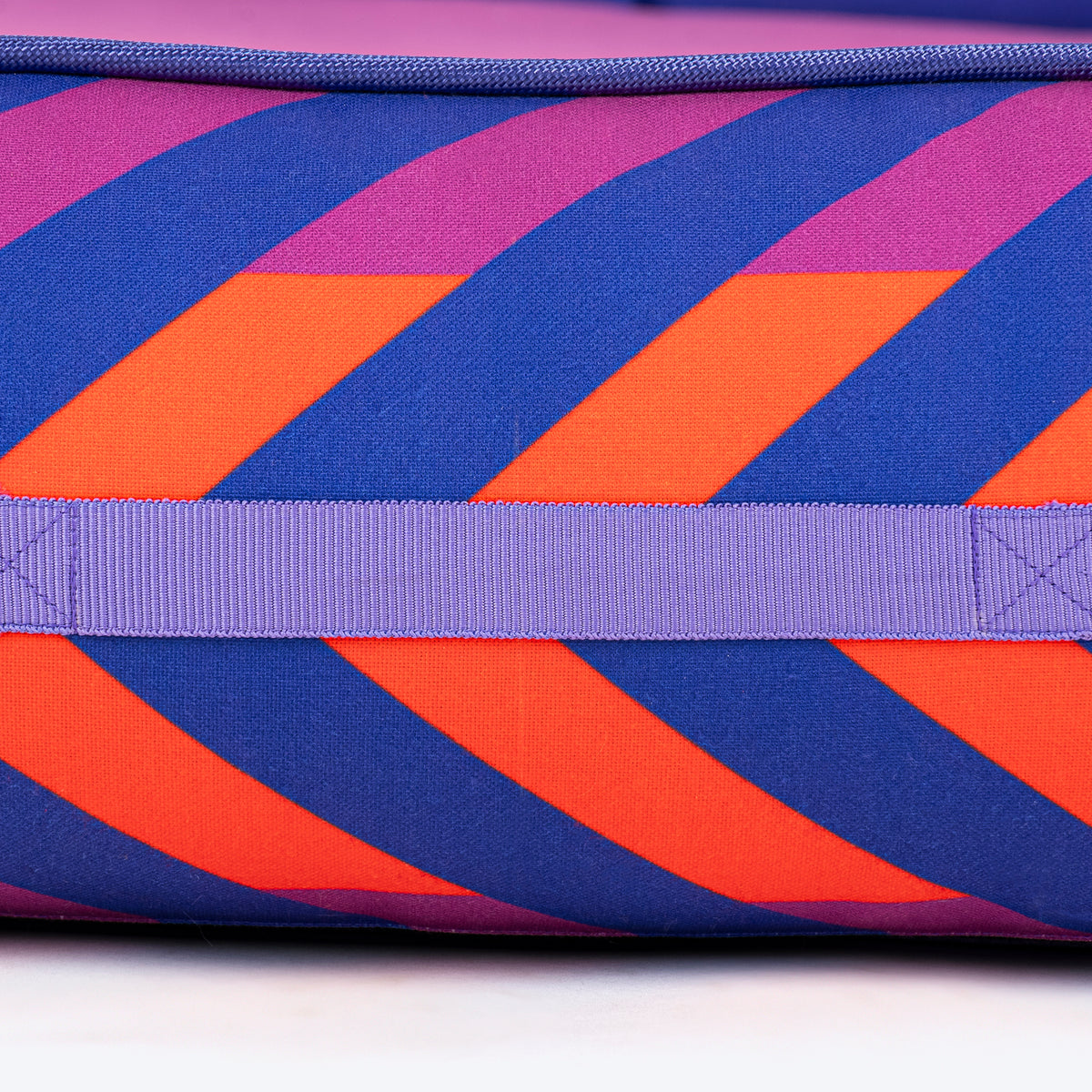 Dash Dog Chevron Water Repellent Lounger Dog Bed - Purple & Orange - Heads Up For Tails
