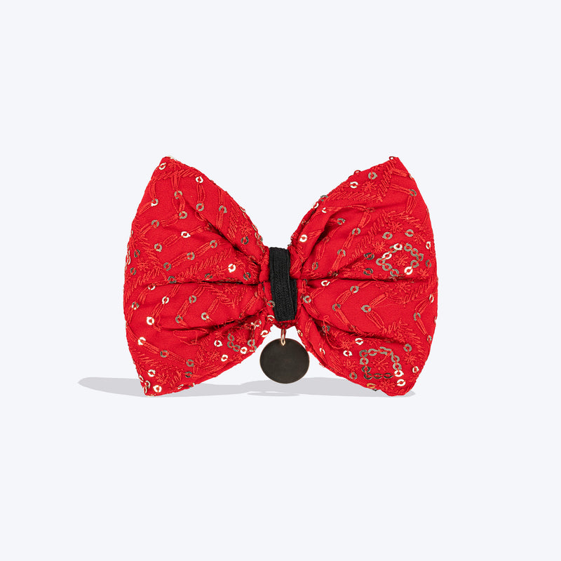 HUFT Royal Radiance Bow Tie For Dog - Red