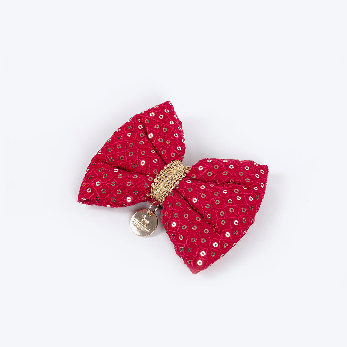 HUFT Regal Radiance Bow Tie For Dog - Magenta