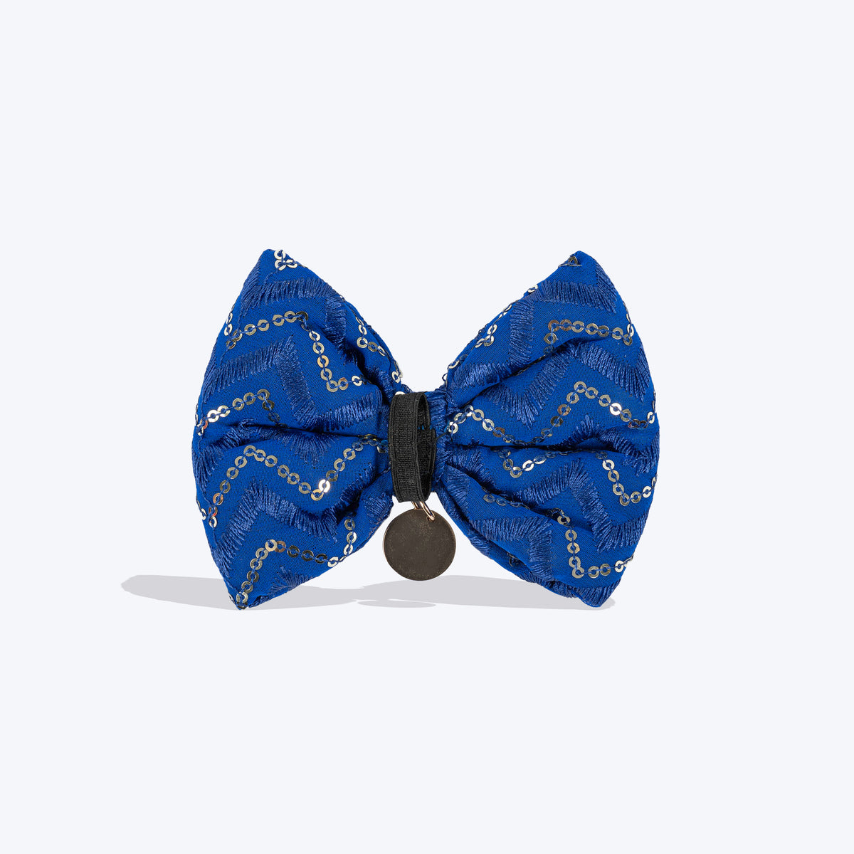 HUFT Royal Shimmer Bow Tie For Dog - Blue
