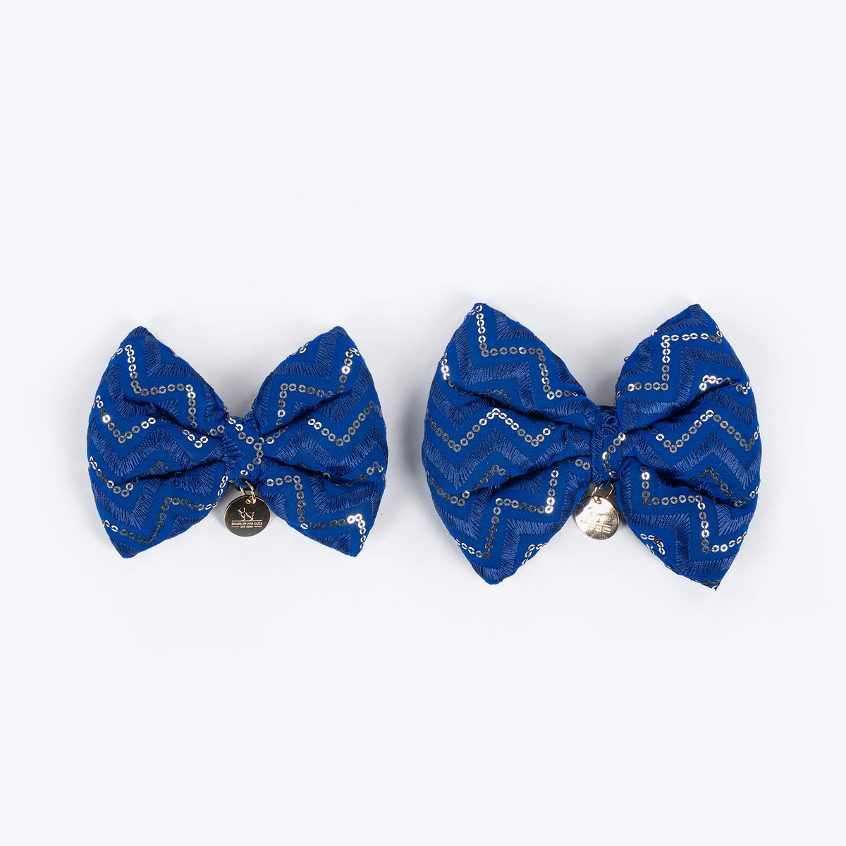 HUFT Royal Shimmer Bow Tie For Dog - Blue