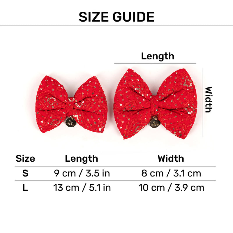 HUFT Royal Radiance Bow Tie For Dog - Red