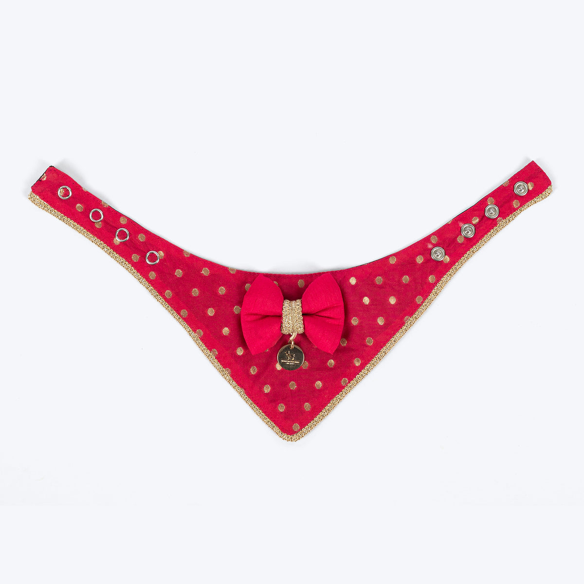 HUFT Shahi Brocade Scarf For Pet - Pink