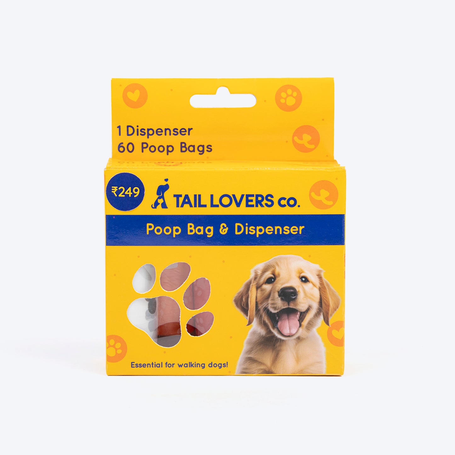 TLC Poop Bag Dispenser With Poop Bags For Dog - Multicolor