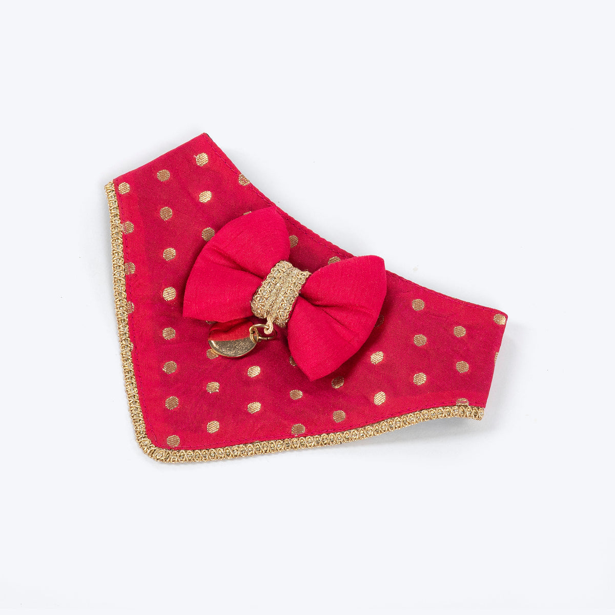 HUFT Shahi Brocade Scarf For Pet - Pink
