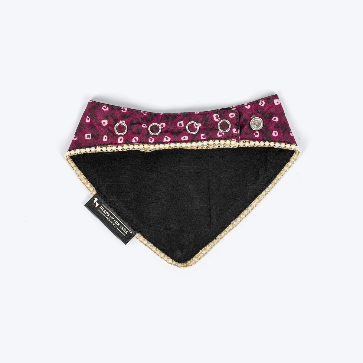 HUFT Bandhani Pop Scarf For Pet - Purple