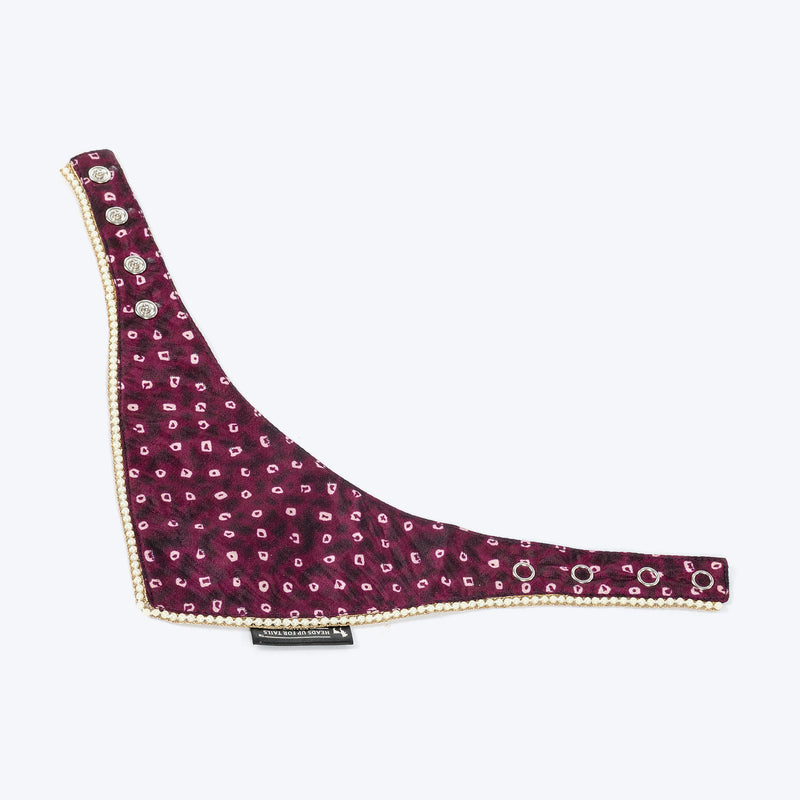 HUFT Bandhani Pop Scarf For Pet - Purple