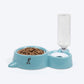 TLC Water Dispenser With Food Feeder Bowl For Cat & Small Dog - Blue