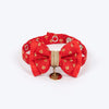 HUFT Shahi Brocade Bow Tie For Cat - Red