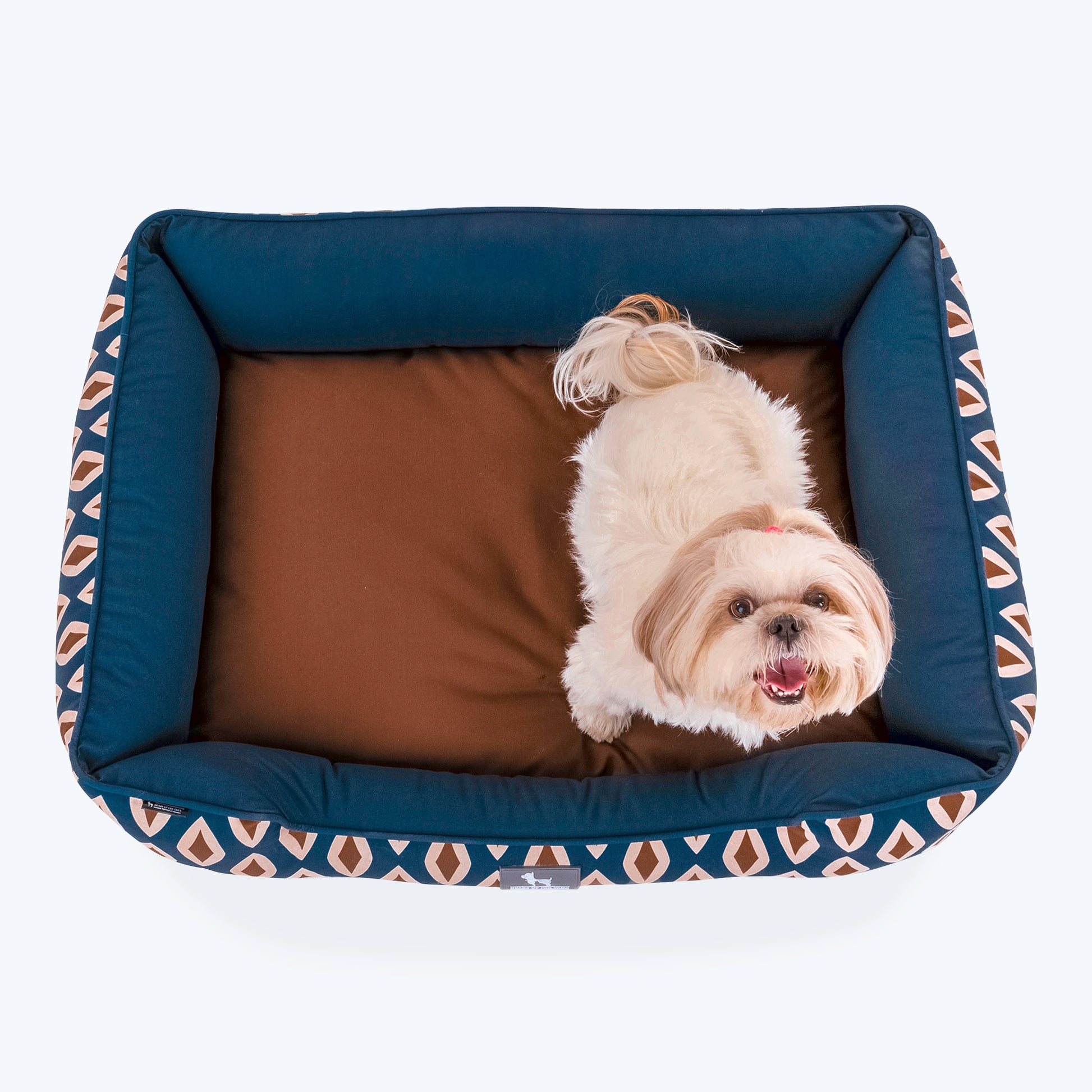 HUFT Bohemian Bliss Lounger Dog Bed - Teal & Brown -03