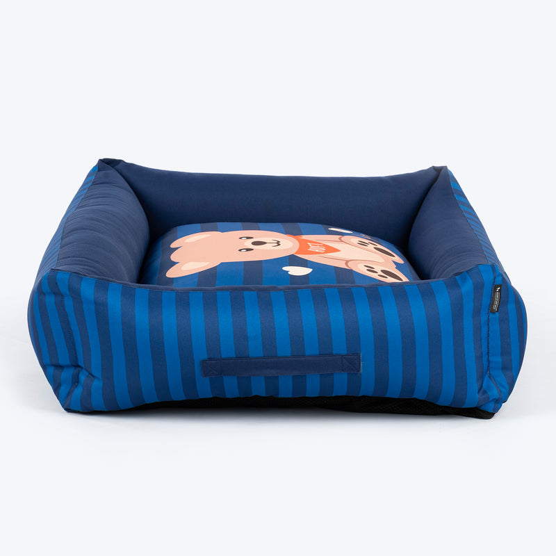 HUFT Bear Hug Lounger Bed For Dog - Blue