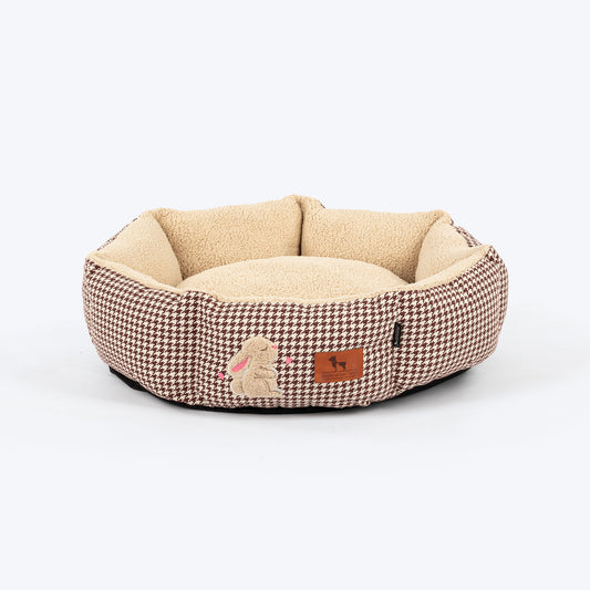 HUFT Cosy Cuddle Bed For Cat & Puppy - Brown