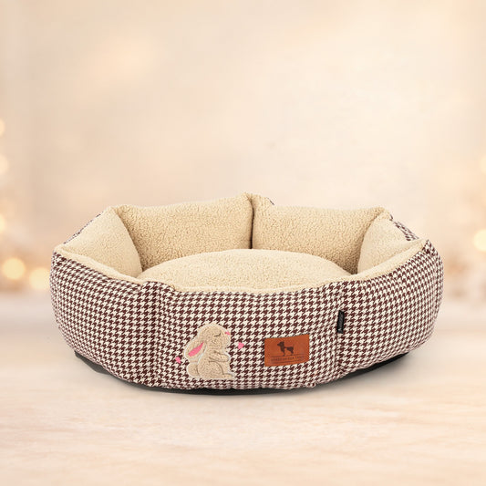 HUFT Cosy Cuddle Bed For Cat & Puppy - Brown