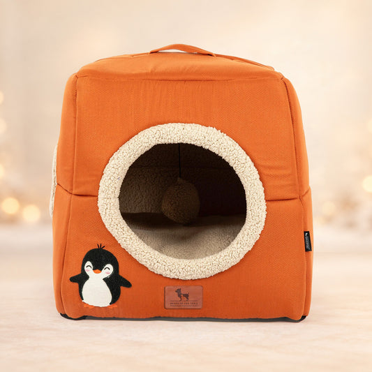 HUFT Furbulous Tent Bed For Cat & Puppy - Orange