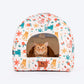HUFT Snuggle Bloom Tent Bed For Cat - Multicolor