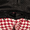 HUFT Cherry Houndstooth Lounger Bed For Dog - Maroon & Ivory