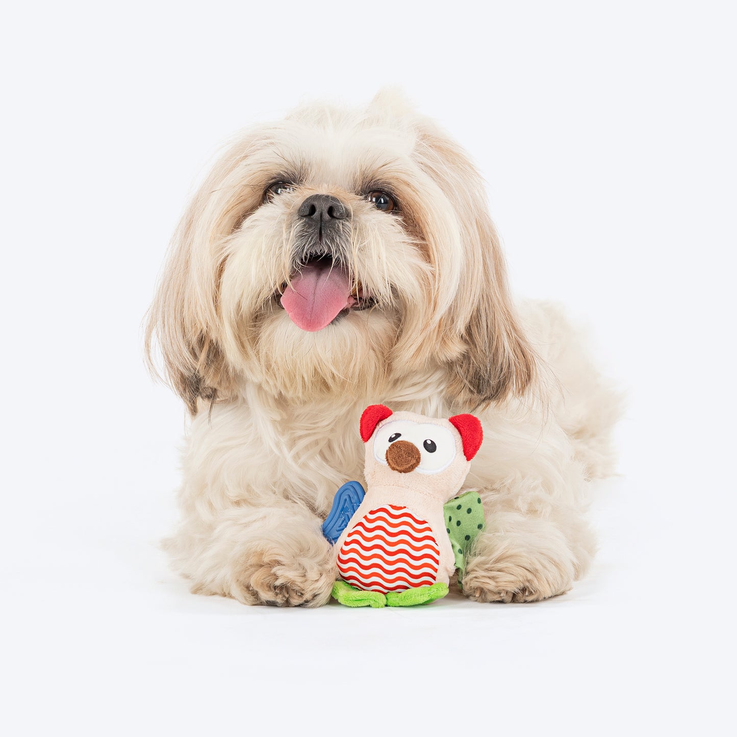 HUFT Owl You Need Squeaky Plush Toy For Puppies - Multicolor - Heads Up For Tails