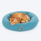 HUFT Dreamy Donut Bed For Cat & Puppy - Teal & Grey