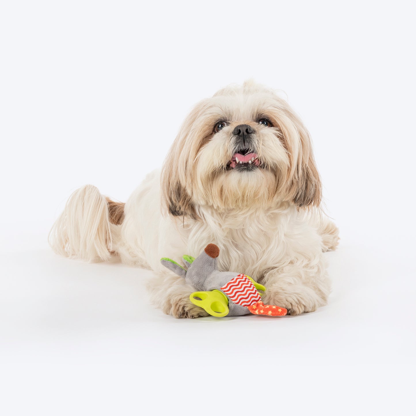 HUFT Cheery Roo Squeaky Plush Toy For Puppies - Multicolor - Heads Up For Tails