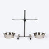 SUPER H Shaped Double Diner Stand With Steel Dog Bowl Inserts - Charcoal Black (Medium)_06