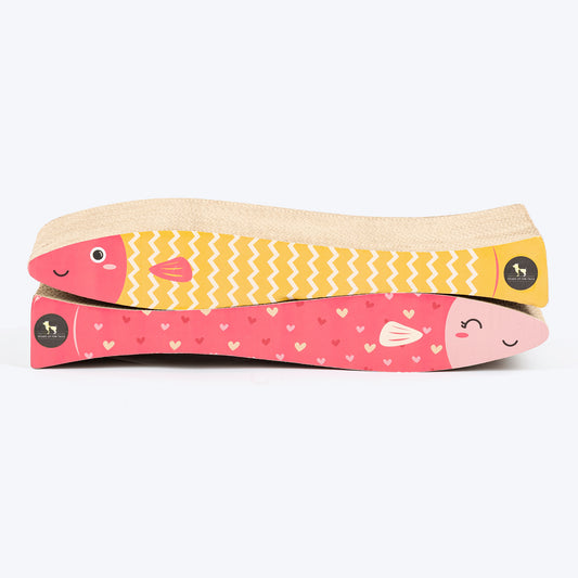 HUFT Fishy Business Scratcher For Cat - Multicolor - Set Of 2