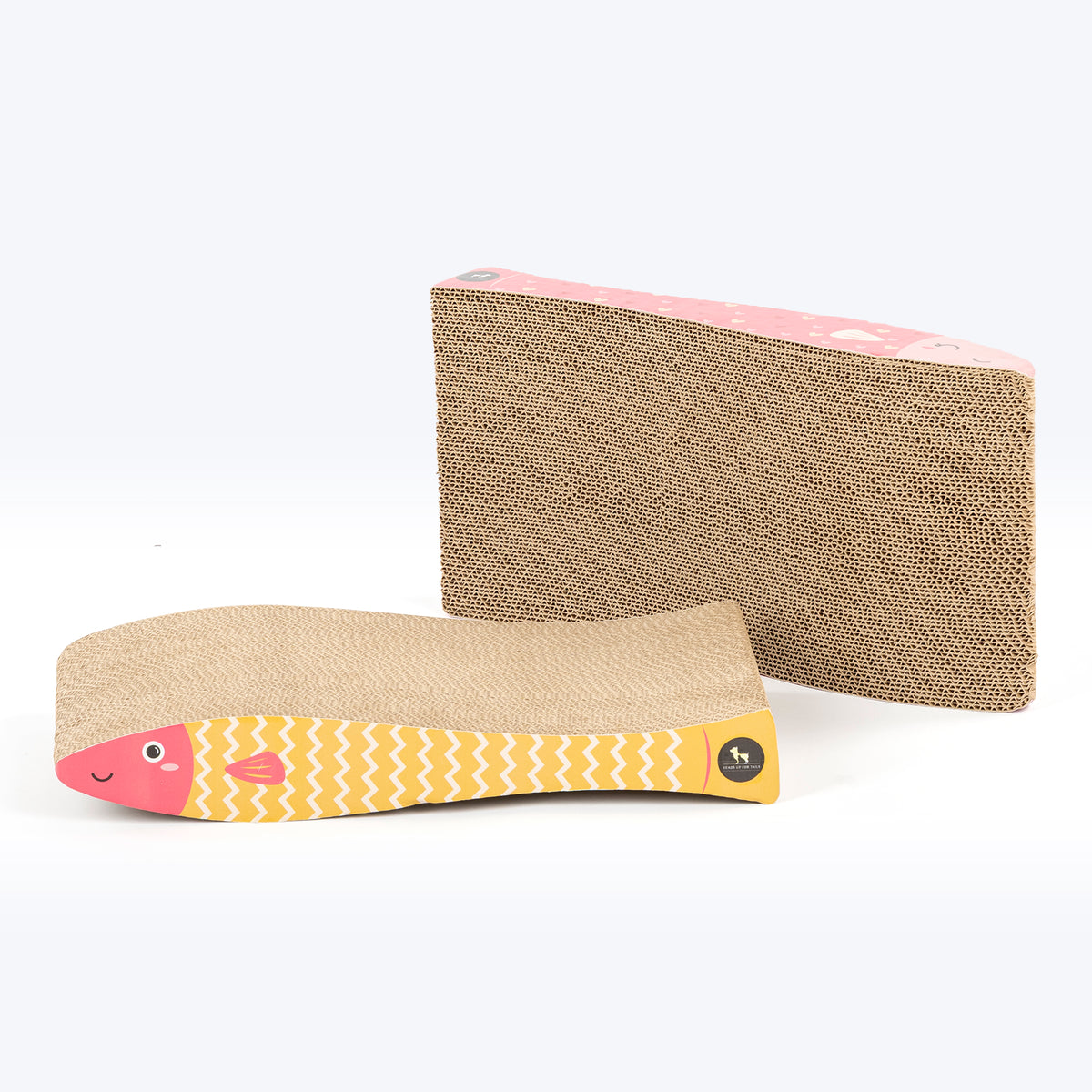 HUFT Fishy Business Scratcher For Cat - Multicolor - Set Of 2