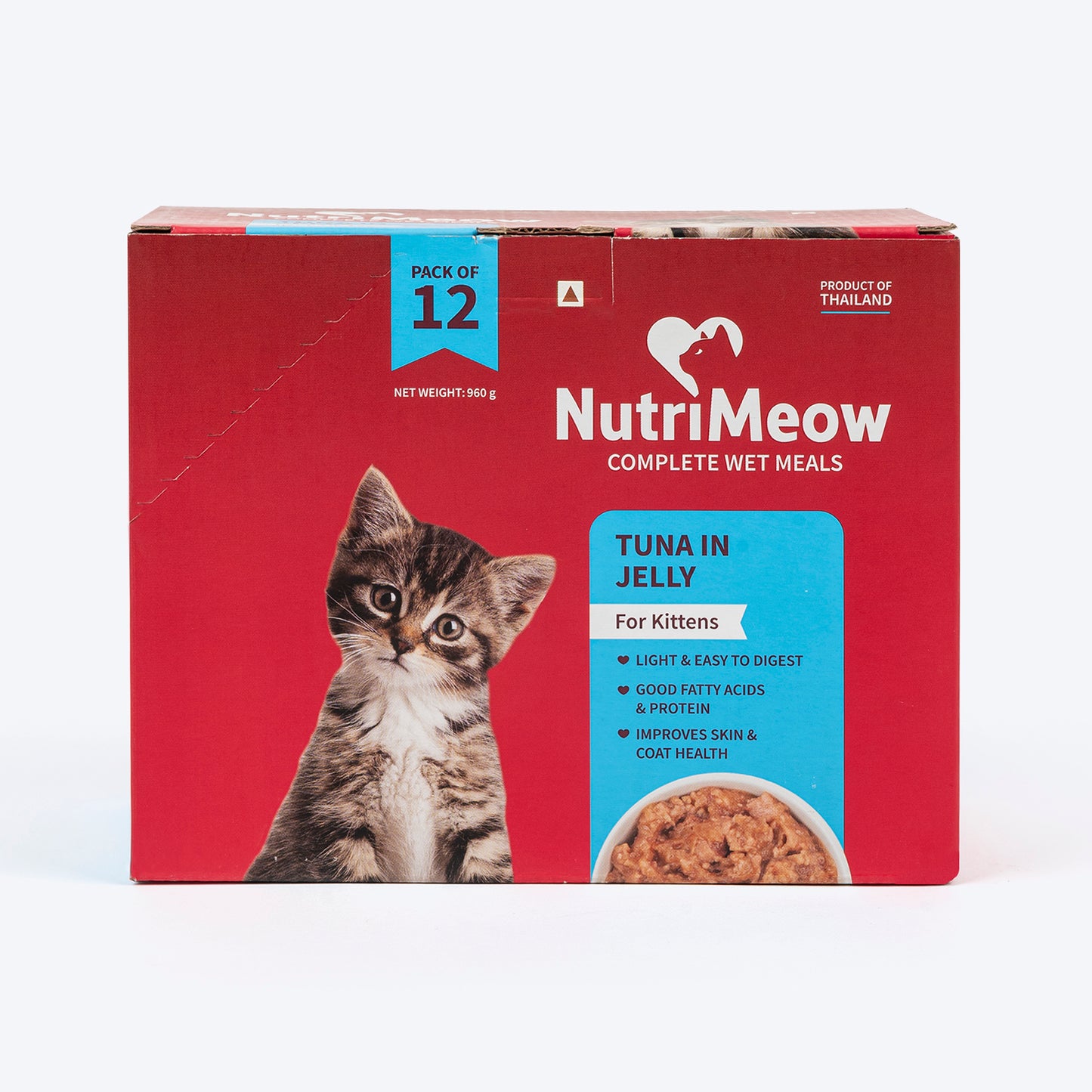 NutriMeow Tuna In Jelly Wet Food For Kitten - 80 gm - Heads Up For Tails