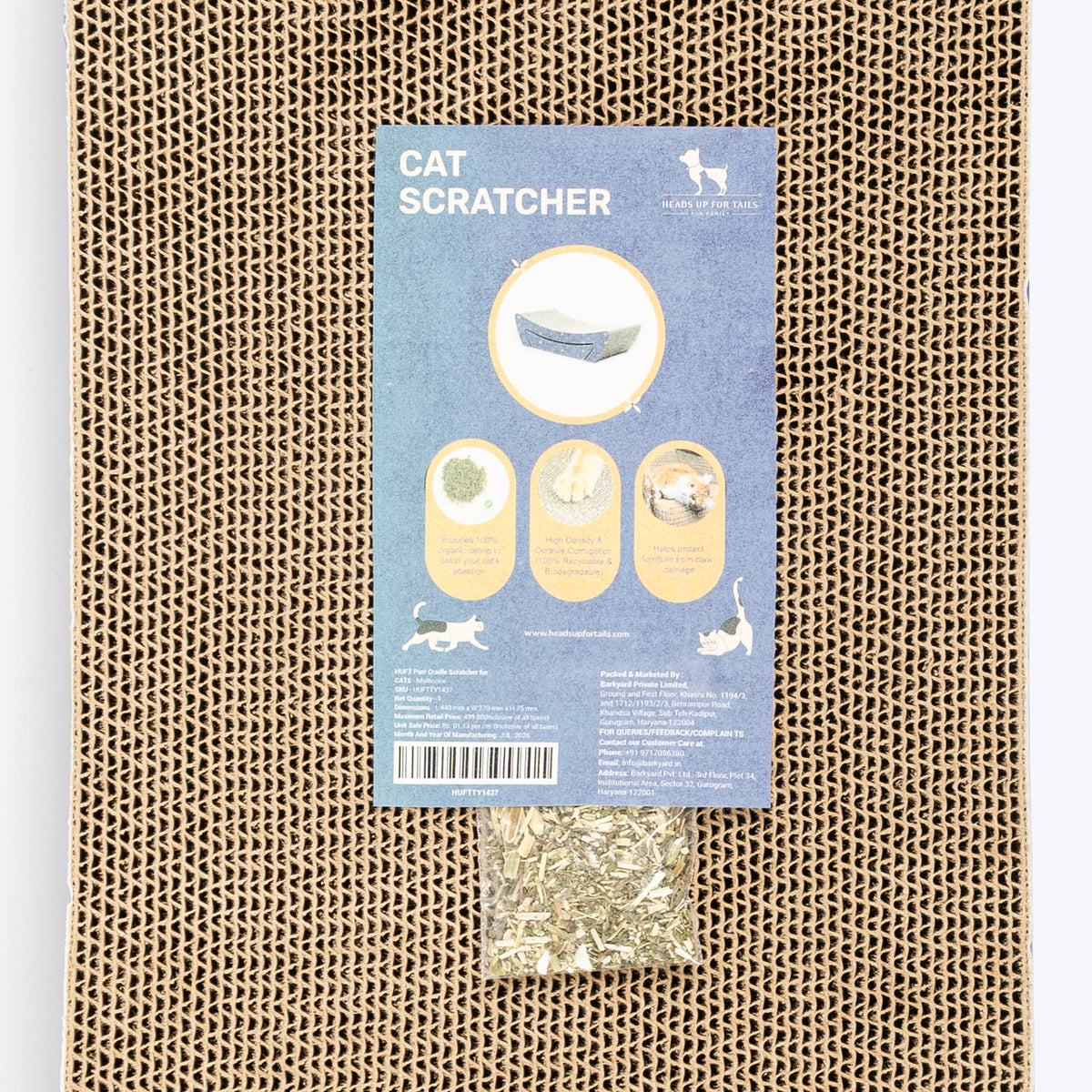 HUFT Purr Cradle Scratcher For Cat - Multicolor