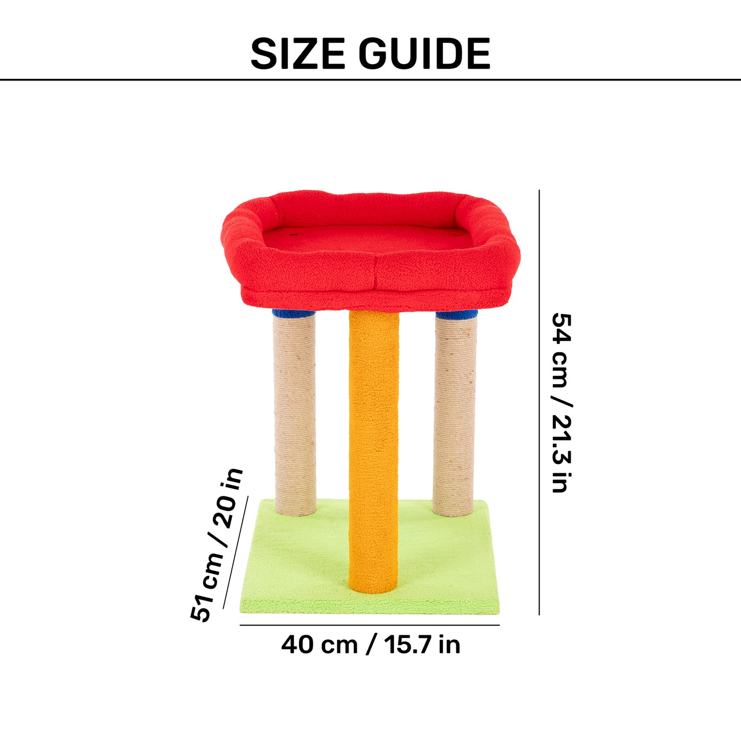 TLC Scratch n' Snooze Pole Scratcher For Cat - Multicolor