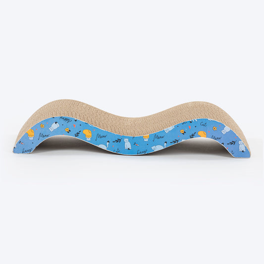 HUFT Purrwave Scratcher For Cat - Blue