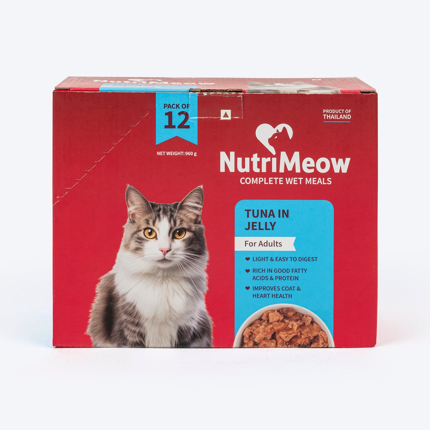 NutriMeow Tuna In Jelly Wet Food For Adult Cat - 80 gm - Heads Up For Tails
