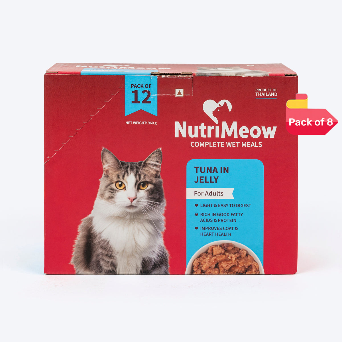 NutriMeow Tuna In Jelly Wet Food For Adult Cat - 80 gm