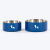 HUFT Quintessential Double Walled Bowl For Dog - Blue