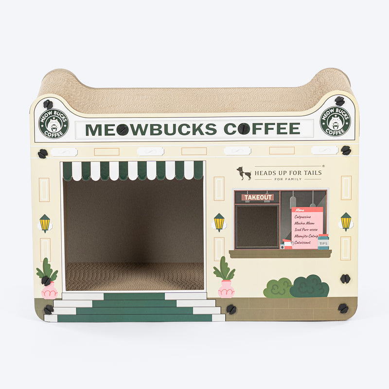 HUFT Meowbucks Coffee Shop Scratcher For Cat - Multicolor - Heads Up For Tails