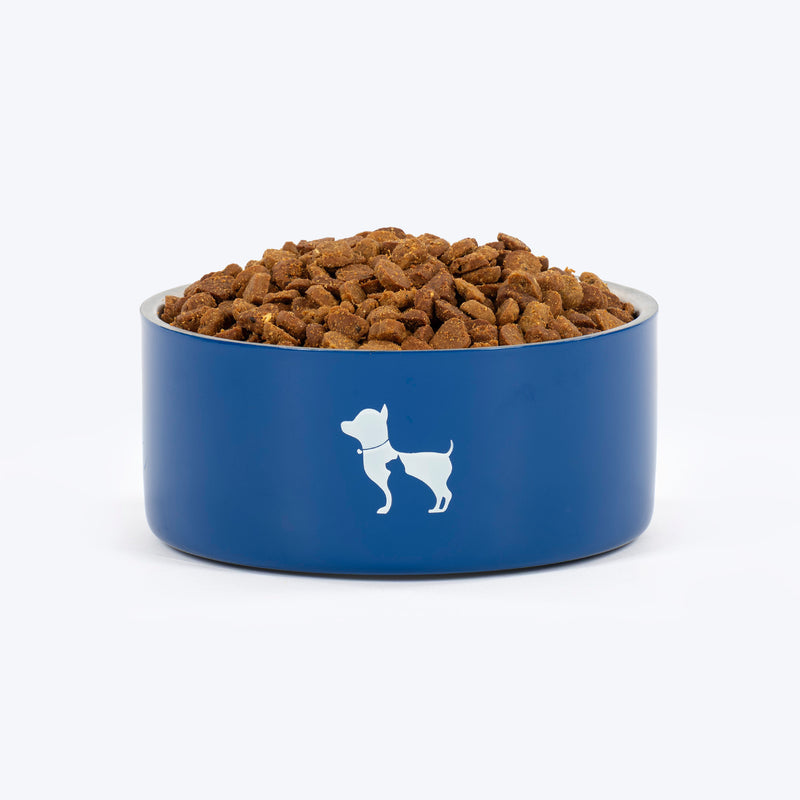 HUFT Quintessential Double Walled Bowl For Dog - Blue