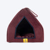 TLC Bedding With Removable Cushion For Cat - Maroon - Heads Up For Tails