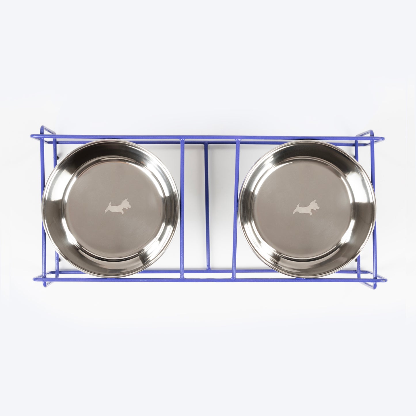 Dash Dog Rainbow Rush Elevated Double Diner With Steel Bowl Inserts For Dog - Violet