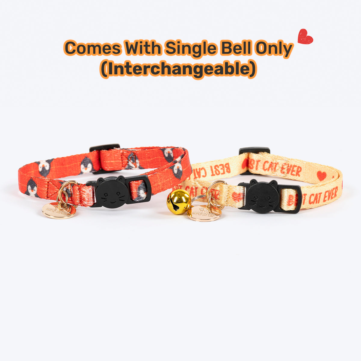 HUFT Meowvelous Collars For Cat - Orange & Yellow