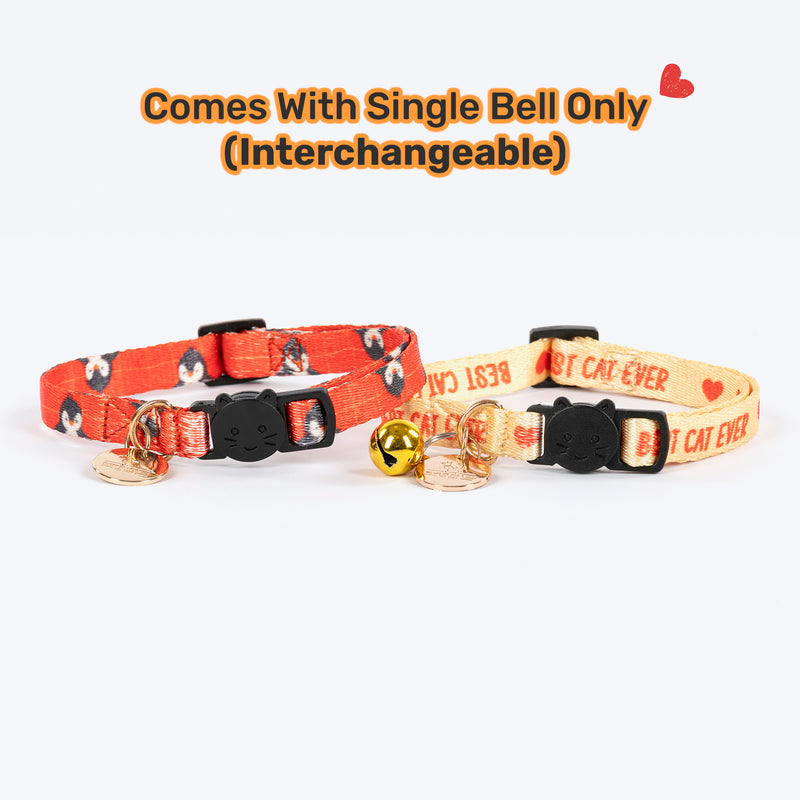 HUFT Meowvelous Collars For Cat - Orange & Yellow