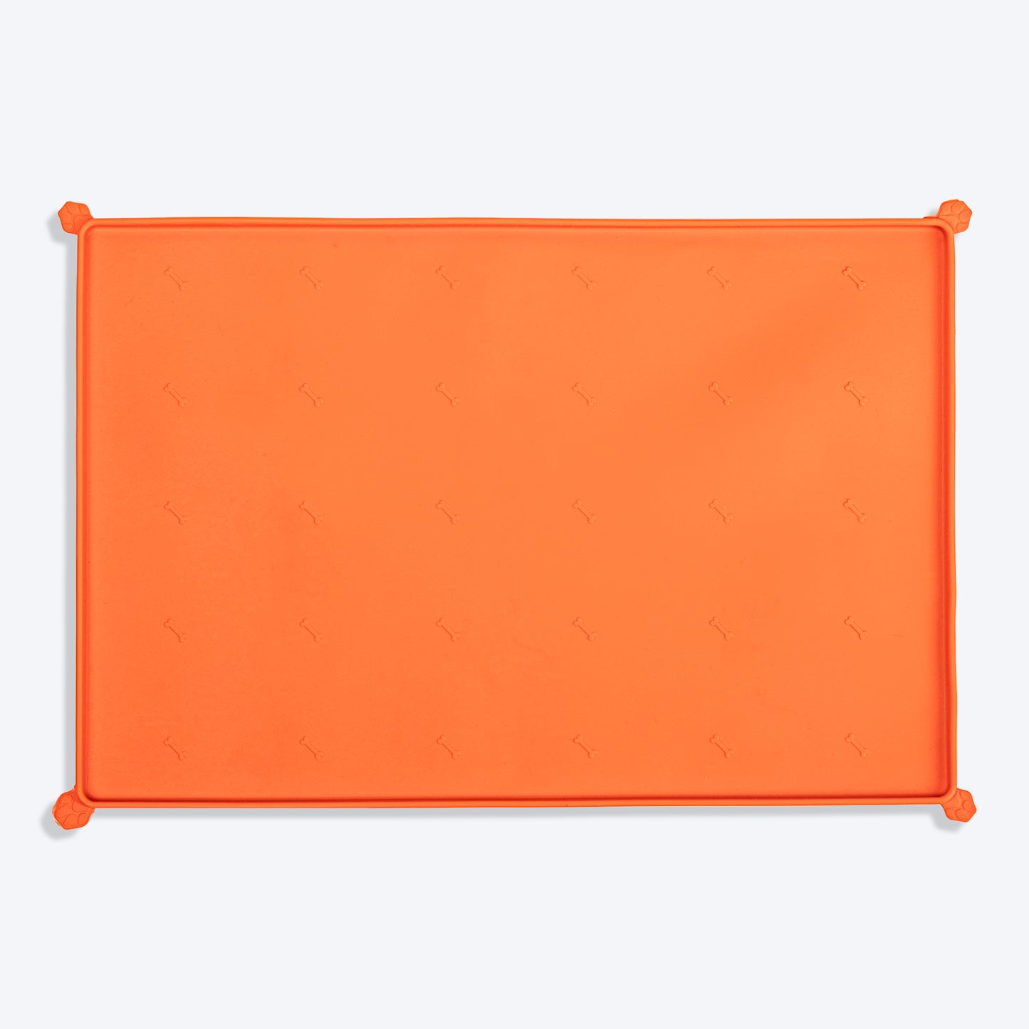 HUFT Anti Spill Rectangle Bowl Mat For Dog & Cat - Orange