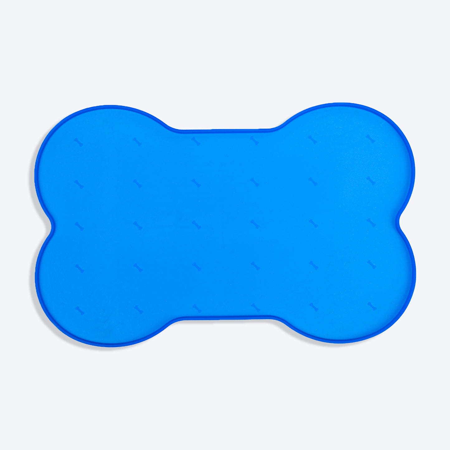 HUFT Anti Spill Bone Shape Bowl Mat For Dog & Cat - Blue