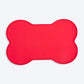 HUFT Anti Spill Bone Shape Bowl Mat For Dog & Cat - Red