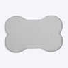 HUFT Anti Spill Bone Shape Food Mat For Dog & Cat - Light Grey
