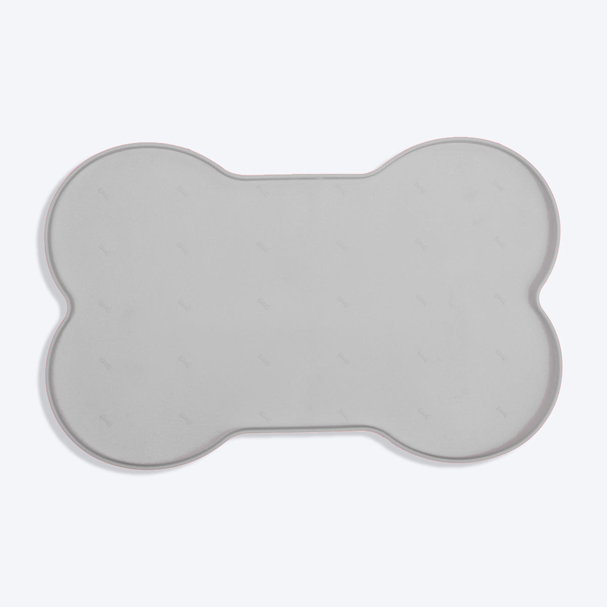HUFT Anti Spill Bone Shape Food Mat For Dog & Cat - Light Grey